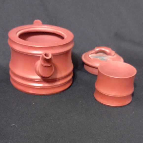 Vintage Collectable Chinese Yixing Zisha Pottery Red Clay Teapot and Tea Cup - Picture 3 of 7